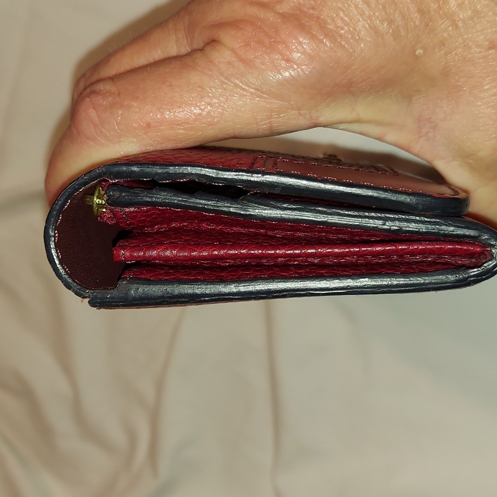Authentic Burberry Red Leather Long Wallet.  EUC - Picture 11 of 13